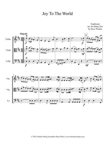 Joy To The World for String Trio (arr. Dave Prudon)