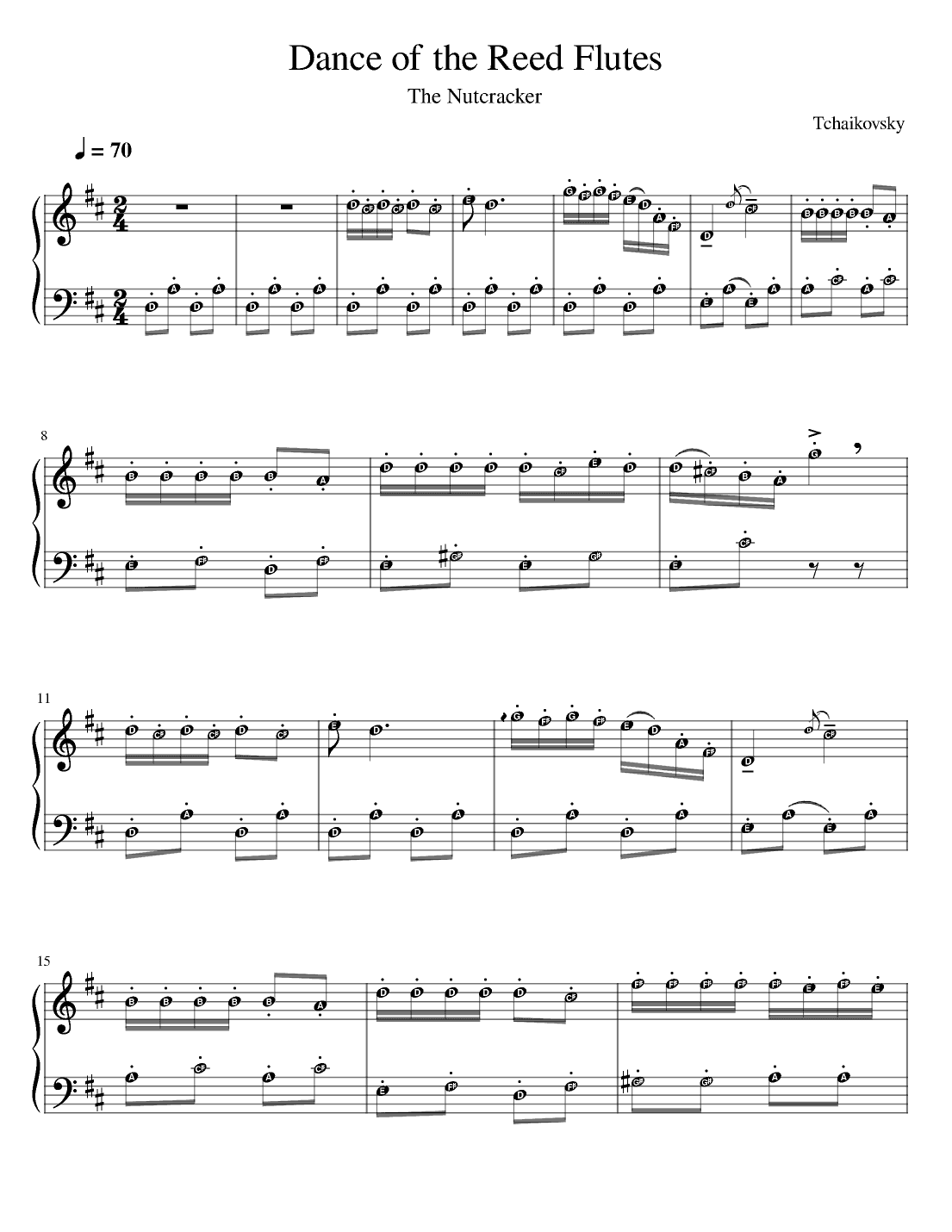 Dance of the red flutes (arr. Vanessa S.)