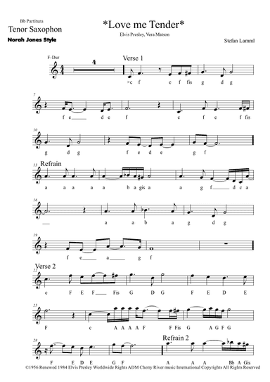 Love Me Tender (arr. Stefan Lamml)