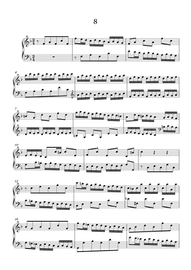 J.S.Bach:Two-Part Invention No.8