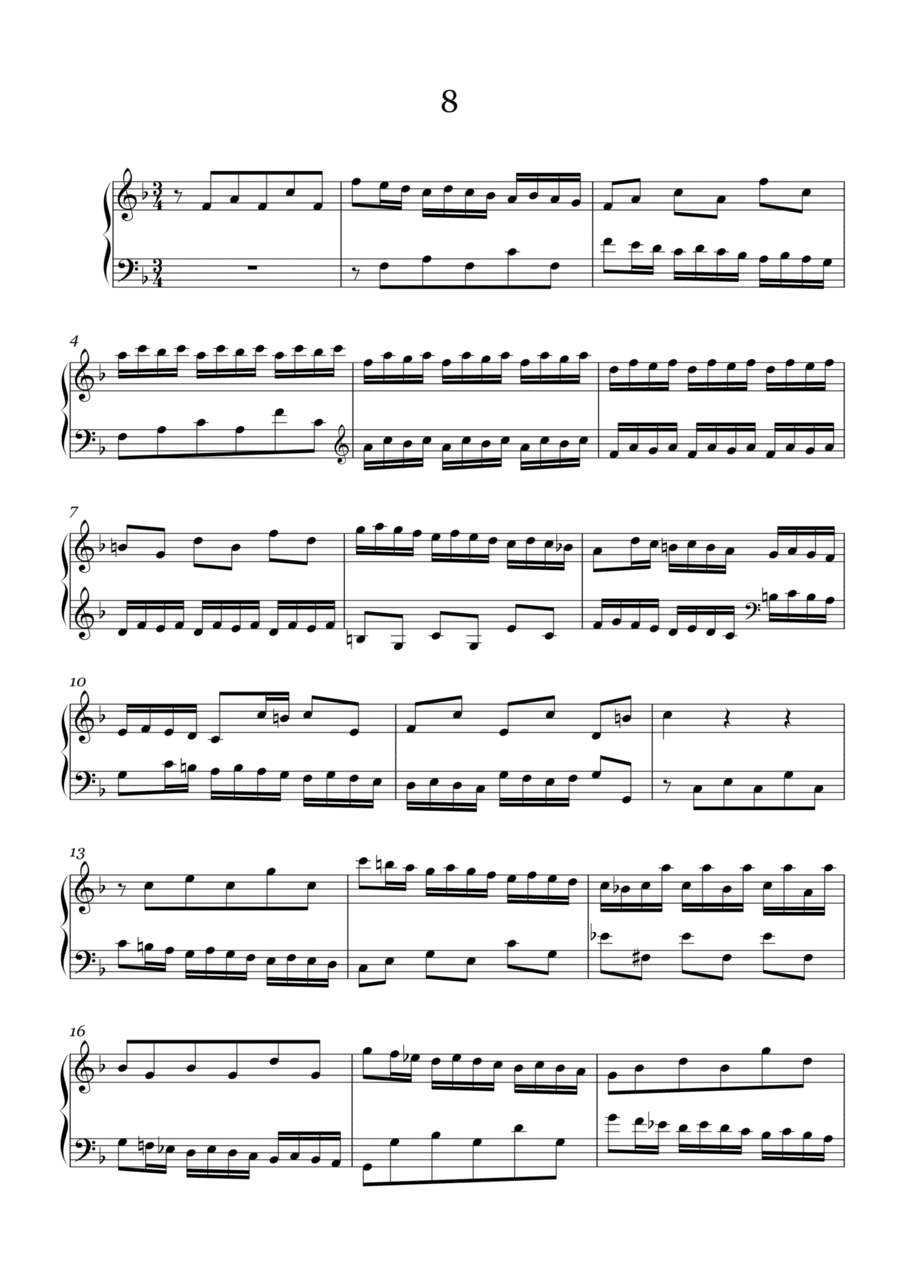 J.S.Bach:Two-Part Invention No.8