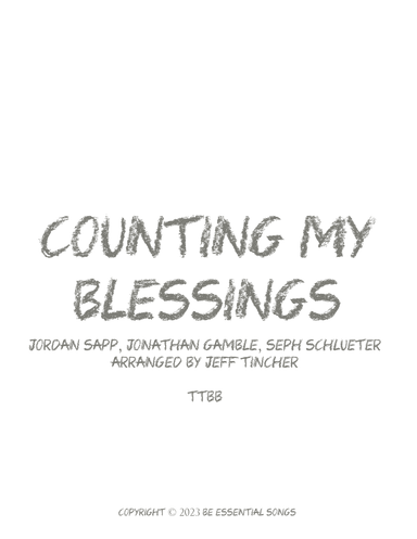 Counting My Blessings (arr. Jeff Tincher)