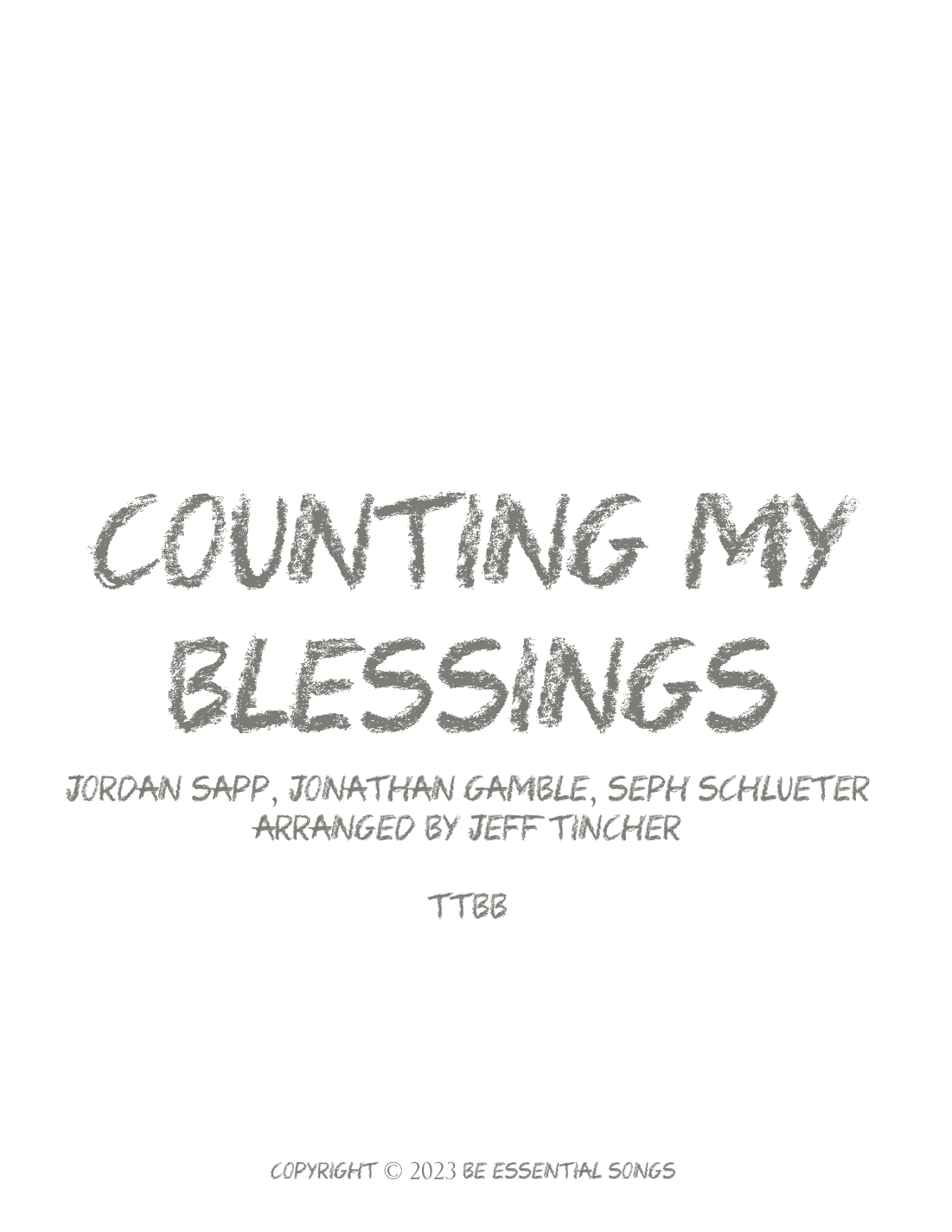 Counting My Blessings (arr. Jeff Tincher)