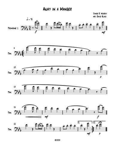 Away in a Manger (Trombone solo) (arr. Dave Slack)