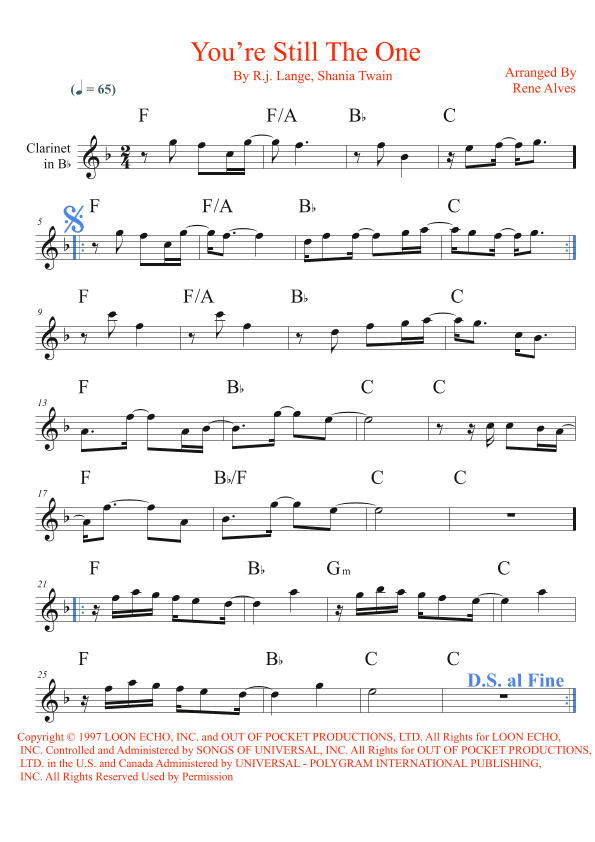 You're Still The One (arr. Rene Alves)