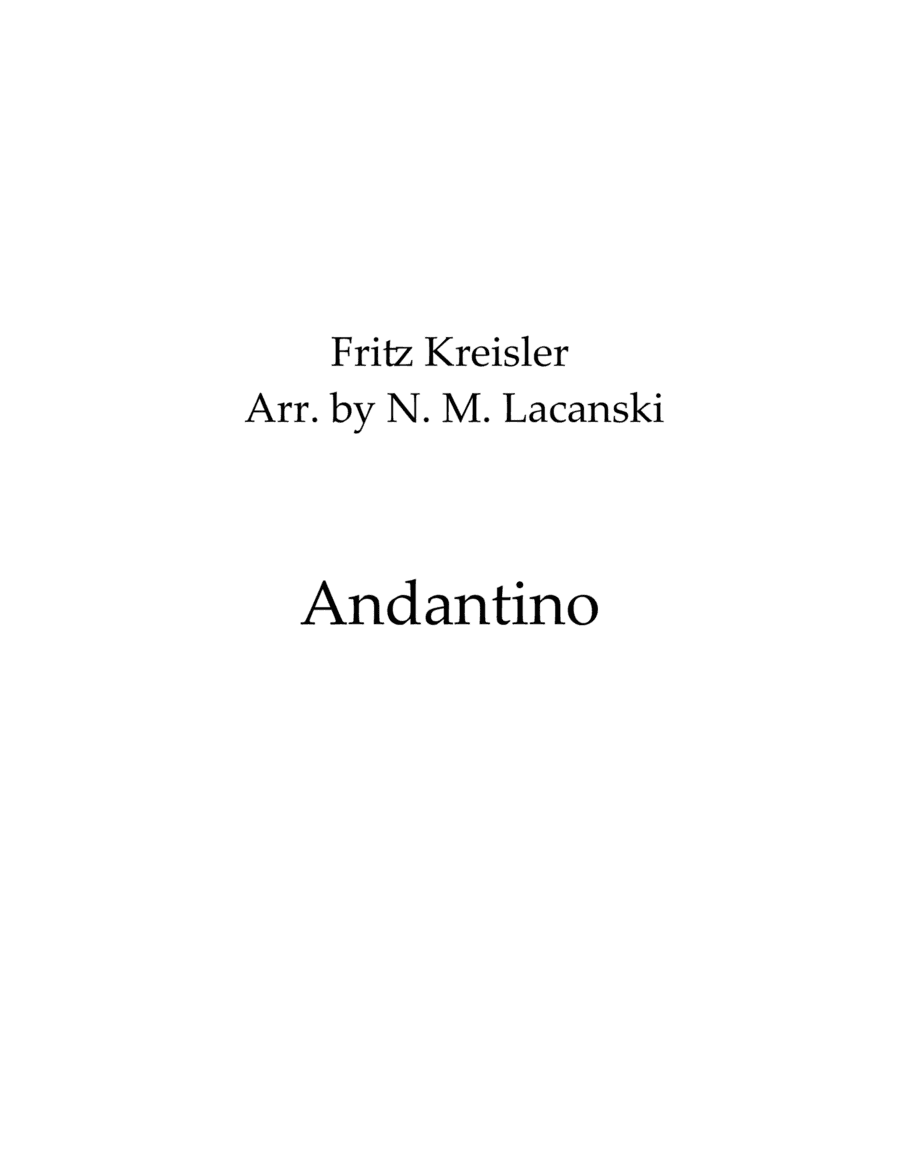 Andantino (arr. Nick Lacanski)