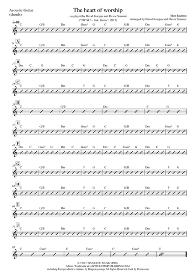 The Heart Of Worship (when The Music Fades) (arr. David Kocijan)