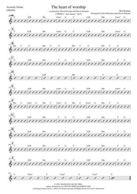 The Heart Of Worship (when The Music Fades) (arr. David Kocijan)