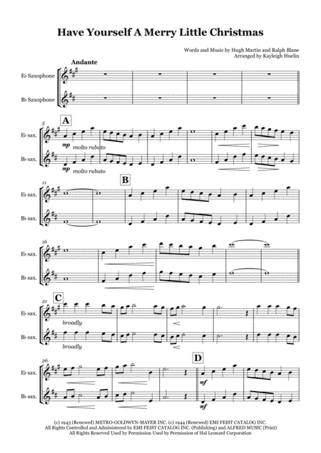 Have Yourself A Merry Little Christmas  from MEET ME IN ST. LOUIS (arr. Kayleigh Huelin)