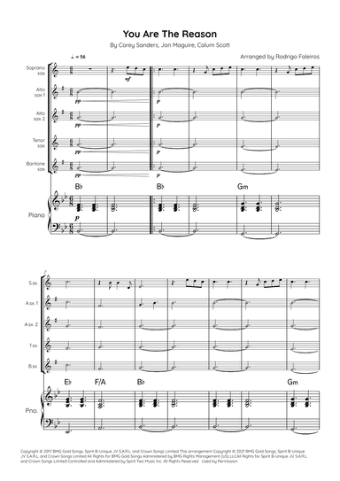 You Are The Reason (arr. Rodrigo Faleiros)
