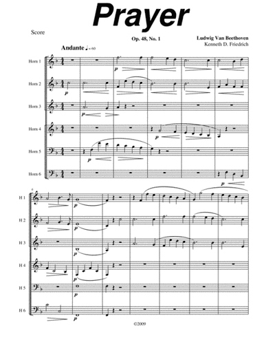 Prayer, Op. 48, No. 1 (arr. Kenneth D. Friedrich)