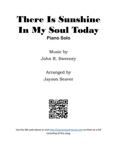 There Is Sunshine In My Soul Today (arr. Jayson Seaver)