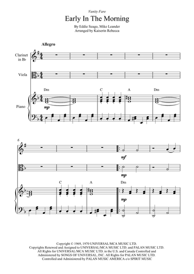 Early In The Morning (arr. Kaiserin Rebecca)