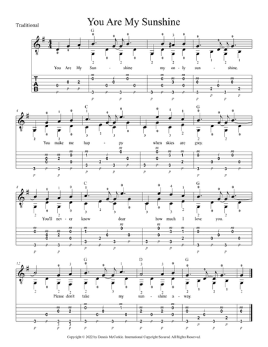 You Are My Sunshine (arr. Dennis McCorkle)