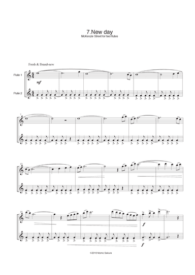 7. New day  Mckenzie street for 2 Flutes/ Flute duet