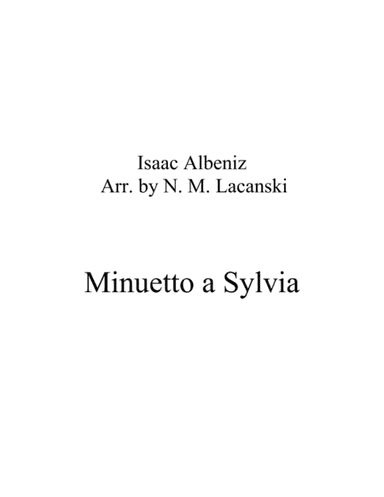 Minuetto a Sylvia (arr. Nick Lacanski)