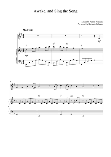 Awake, and Sing the Song (arr. Kaiserin Rebecca)