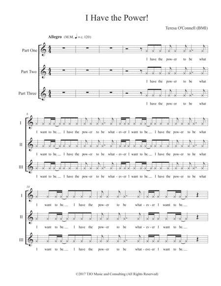 I Have the Power 3-Part Warm-Up Chant