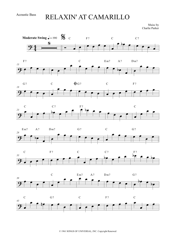Relaxin' At The Camarillo (arr. The Sheet Music Library)