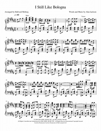 I Still Like Bologna (arr. Hallvard Moberg)