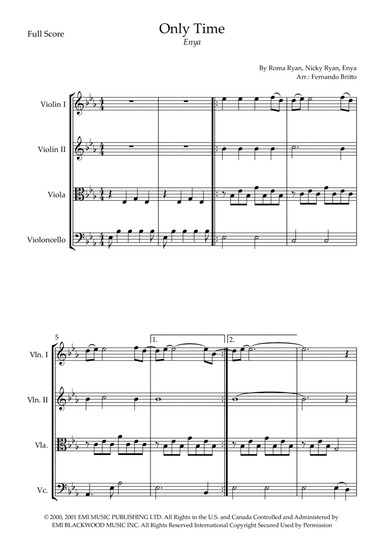 Only Time (arr. Fernando Britto)