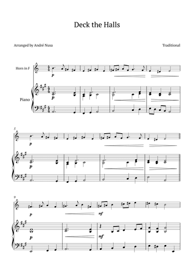 Deck the Halls (arr. André Nusa)