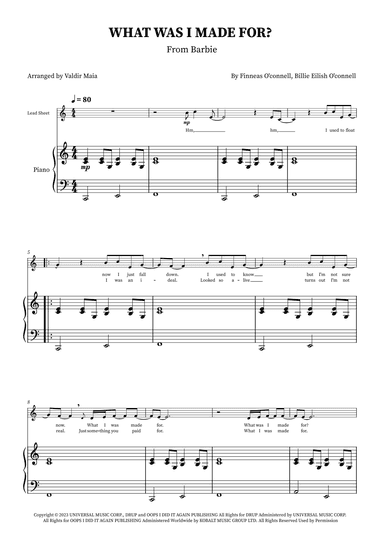 What Was I Made For? (arr. Valdir Maia)