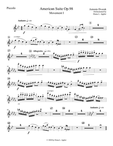 American Suite Opus 98 (arr. Diana L. Appler)