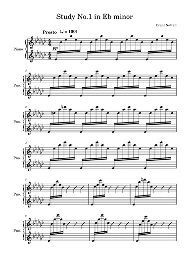 Study No.1 in Eb minor