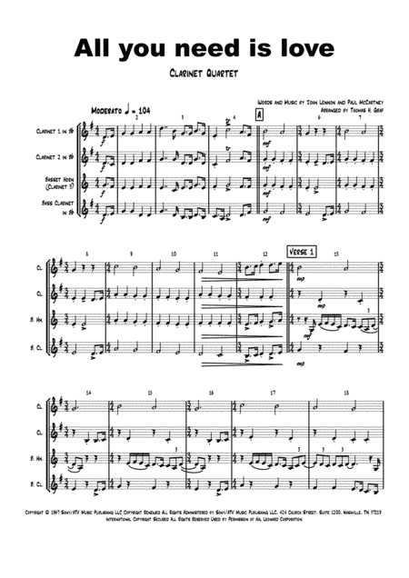 All You Need Is Love (arr. Thomas H. Graf)