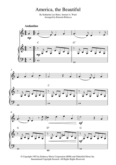 America The Beautiful (arr. Kaiserin Rebecca)