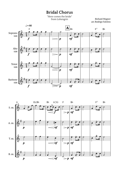 Bridal Chorus (Here Comes The Bride) (arr. Rodrigo Faleiros)