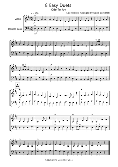 8 Easy Duets for Violin And Double Bass (arr. David Burndrett)