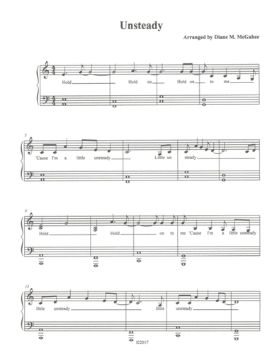 Unsteady (arr. Diane M. McGahee)