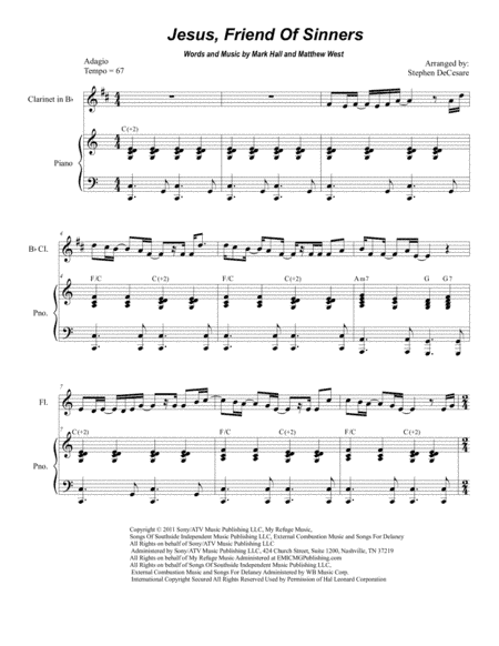 Jesus, Friend Of Sinners (arr. Stephen DeCesare)