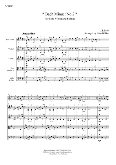 Bach Minuet No.2(For Solo Vn and Strings) (arr. Han-Ki Kim)