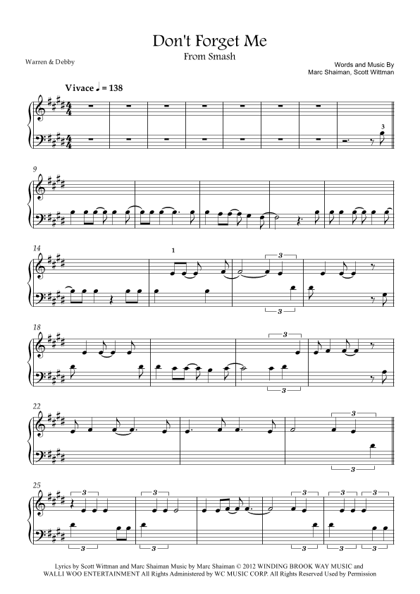 Don't Forget Me (arr. Warren & Debby)