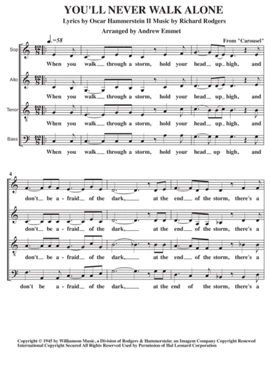 You'll Never Walk Alone (arr. Andrew Emmet)