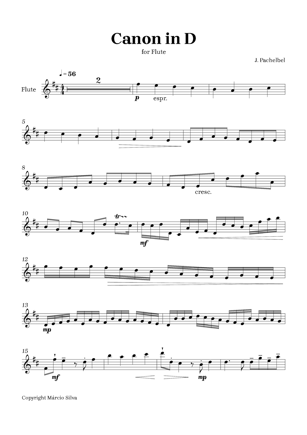Canon in D (arr. Márcio Silva)
