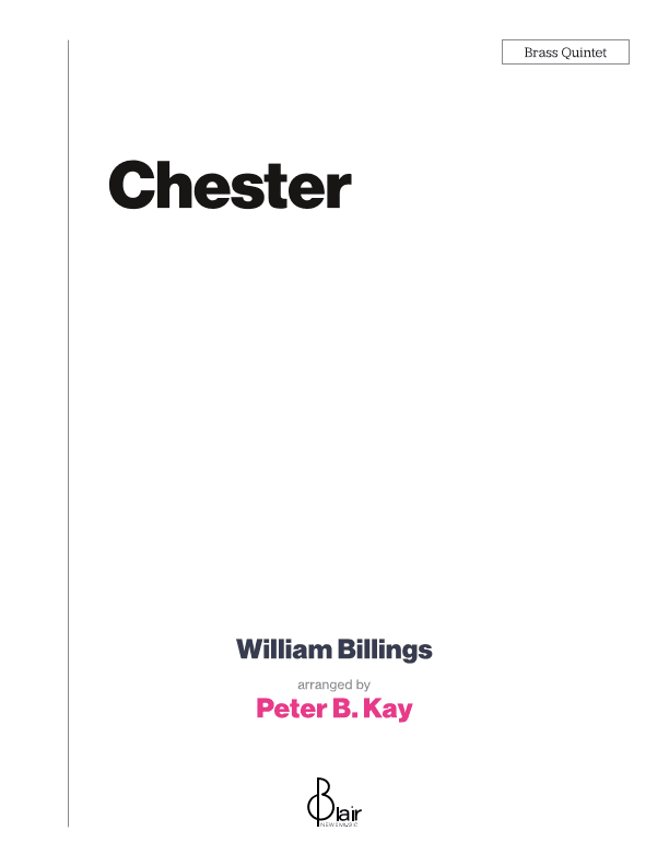 Chester (arr. Peter B. Kay)
