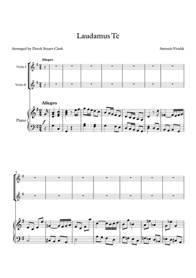 Laudamus Te (arr. Derek STUART-CLARK)
