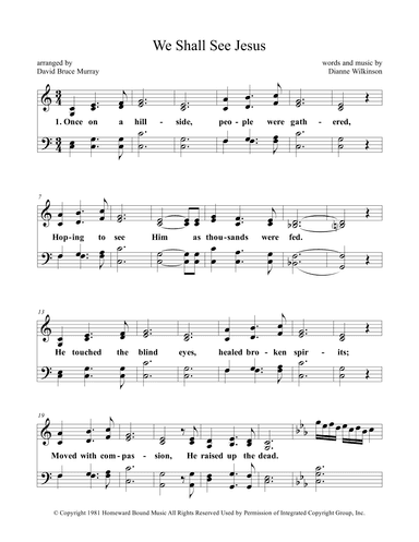 We Shall See Jesus (arr. David Bruce Murray)