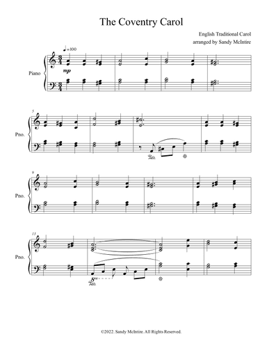 The Coventry Carol (arr. Sandy McIntire)