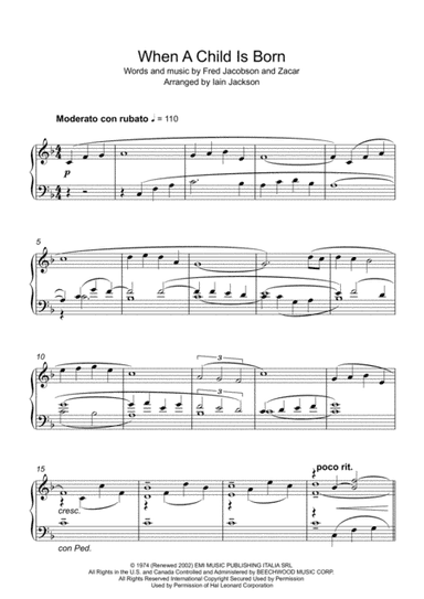 When A Child Is Born (arr. Iain Jackson)