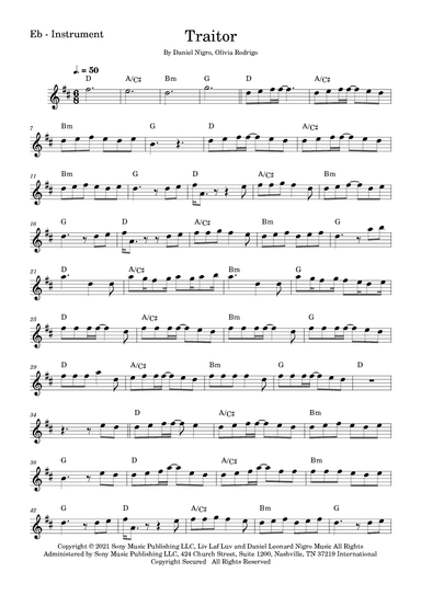 Traitor (arr. Fabio Eduardo de Oliveira)