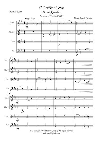 O Perfect Love (arr. Thomas Quigley)