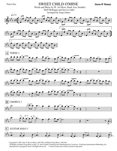 Sweet Child O' Mine (arr. Jorge Juárez)
