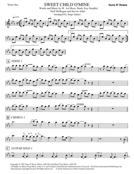 Sweet Child O' Mine (arr. Jorge Juárez)