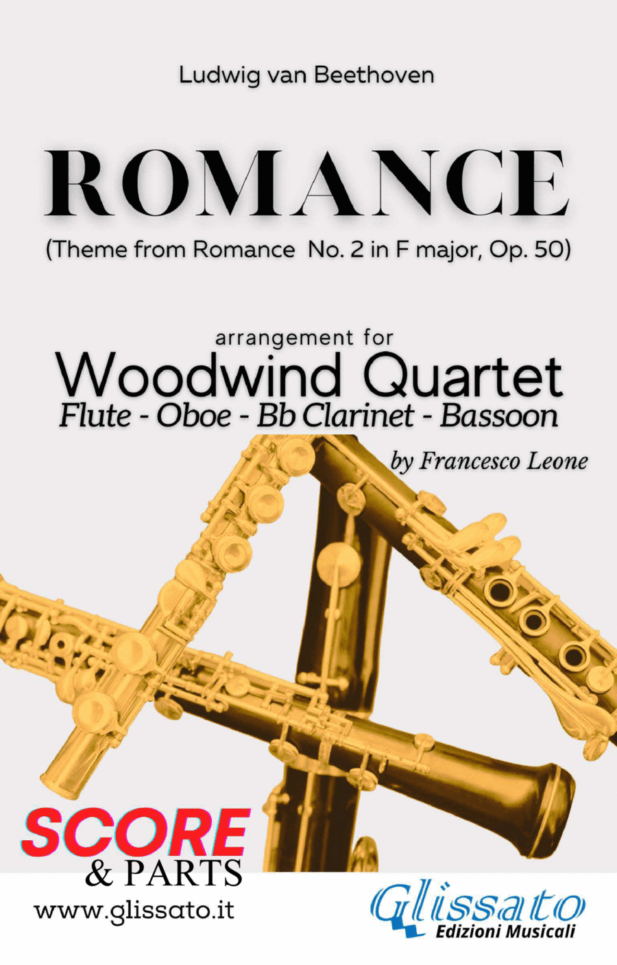 Theme from Romance in F - Woodwind Quartet (score & parts) (arr. Francesco Leone)