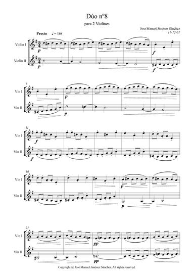 Dúo para 2 violines nº 8